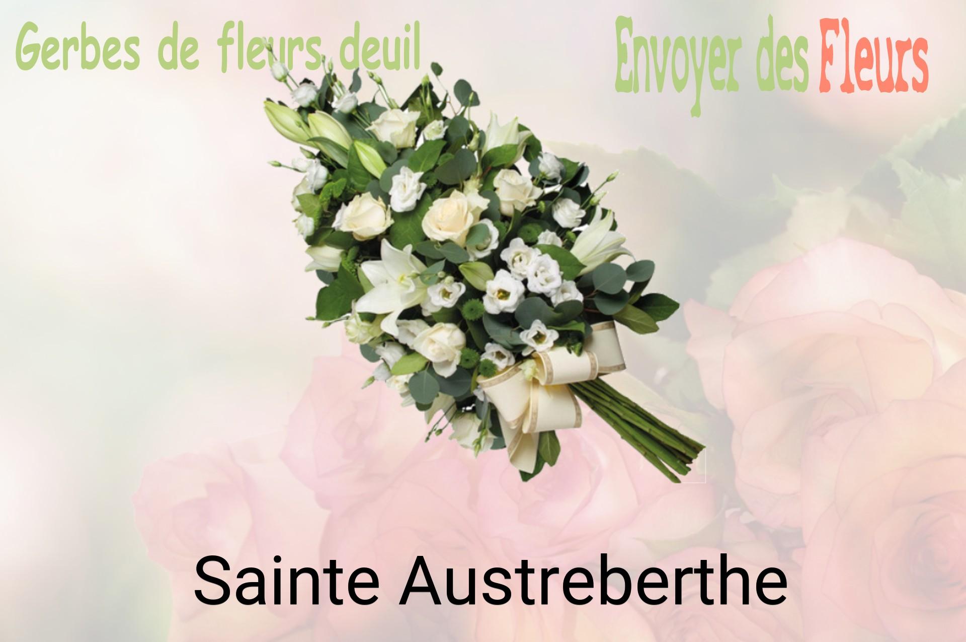 Gerbe de fleurs de deuil livrée à Sainte-Austreberthe